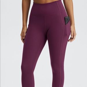 Fabletics Burgundy Oasis High Waisted leggings